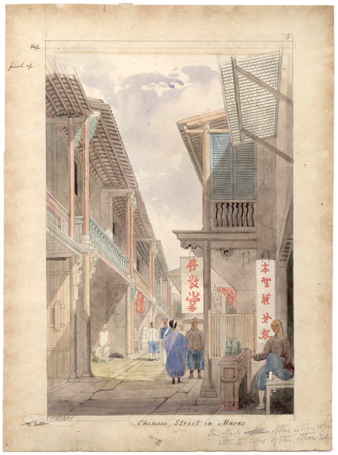 Ashworth's Macao: the original watercolour drawing