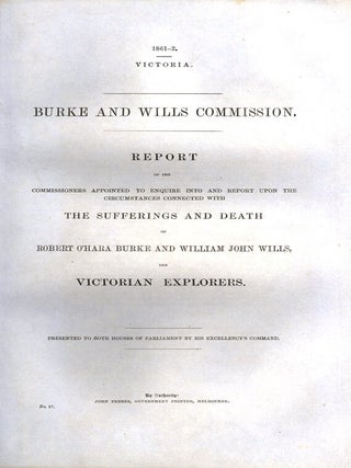 Item #2205986 Report of the Commissioners Appointed to Enquire into and Report Upon the...