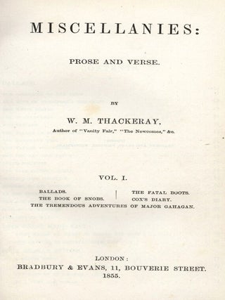 Miscellanies: Prose and Verse.