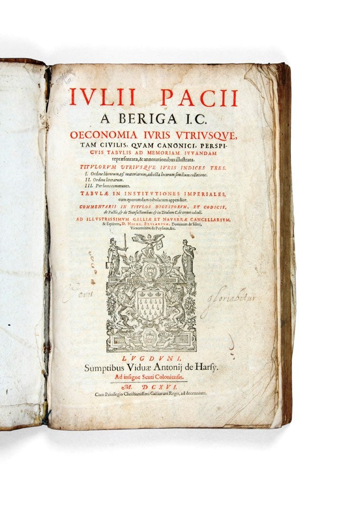 Item #2509688 Economy of the Law. Julius PACIUS.