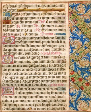 Item #2909699 Illuminated leaf from a Book of Hours. FRENCH ILLUMINATOR