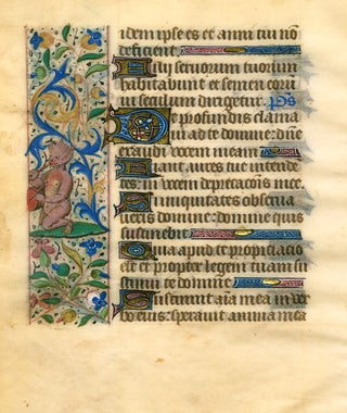 Item #2909769 Illuminated leaf from a Book of Hours. FRENCH ILLUMINATOR