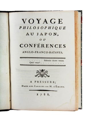 Item #3005361 Voyage Philosophique au Japon, ou Conférences Anglo-Franco-Bataves. JAPAN, ANONYMOUS