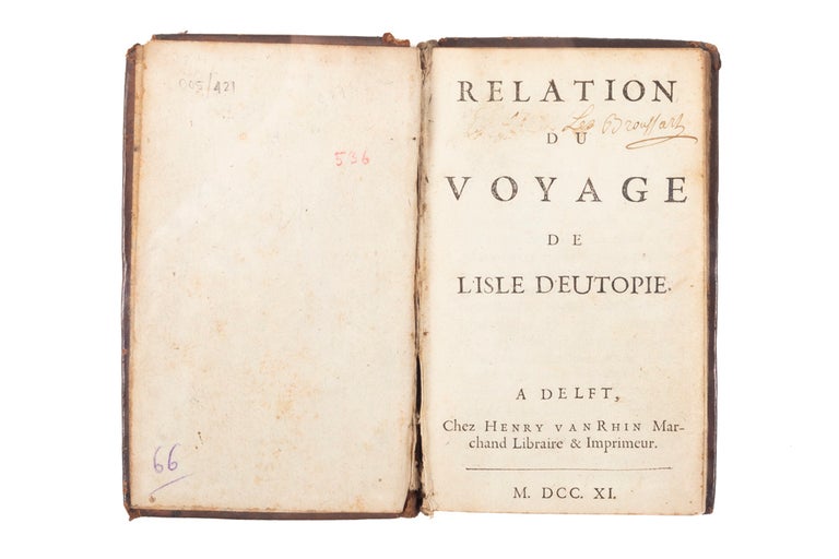 Item #3005421 Relation du Voyage de l'Isle d'Eutopie. François LEFEBVRE, E R. V. F. L.