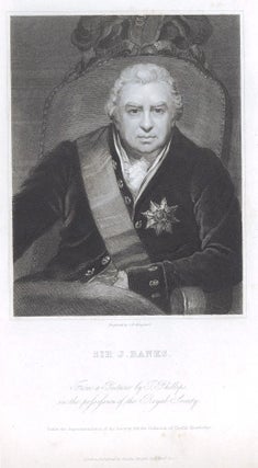 Item #3007736 Sir J. Banks. PORTRAIT, Charles Edward WAGSTAFF, engraver
