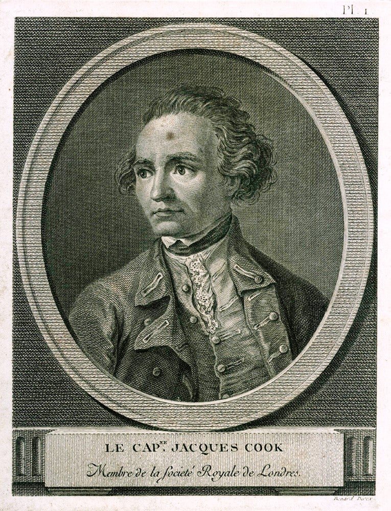 Item #3007743 Le Capne. Jacques Cook. Membre de la Societe Royale de Londres. BERNARD after William HODGES, engraver.
