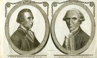 Item #3007746 Portraits of Captain James King and Hawkesworth. B. THORNTON, engraver