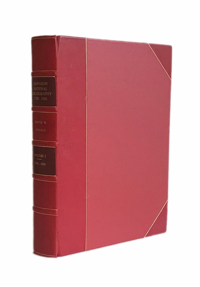 Item #3010836 Hawaiian National Bibliography 1780-1900. Volume 1. David W. FORBES.