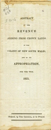 Item #3402054 Three Parliamentary reports relating to the annual revenue of New South Wales for...
