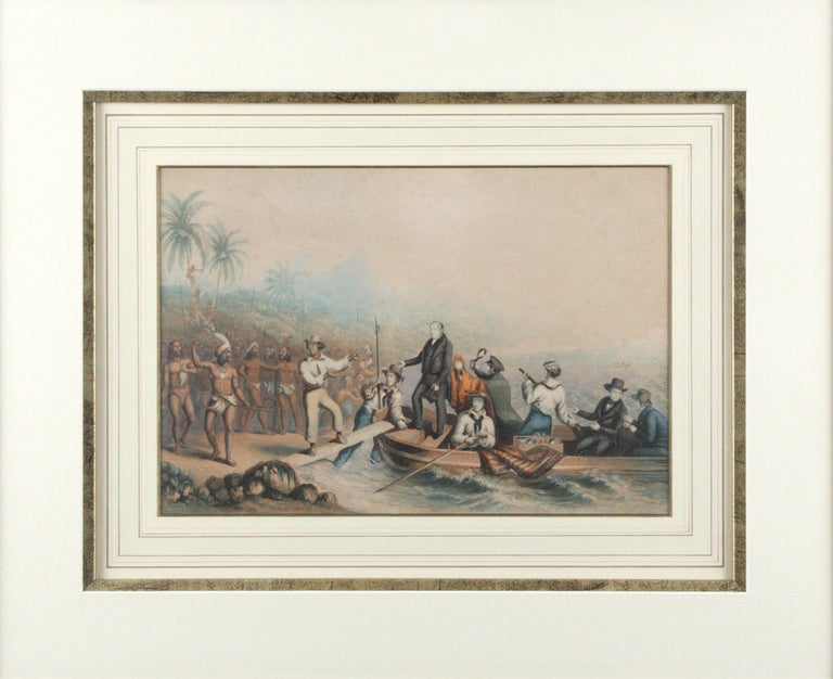 Item #3407222 The reception of the Rev J Williams at Tanna, in the South Seas, the day before he was massacred. WILLIAMS, George BAXTER.