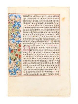 Item #3504685 Illuminated leaf from a Book of Hours. FRANCE, FRENCH ILLUMINATOR