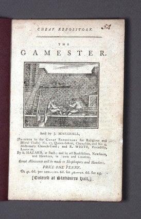 Item #3512221 The Gamester… The Story of Poor Tricket the Gamester…. TRANSPORTATION, J....