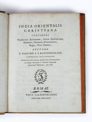Item #3703905 India Orientalis Christiana continens fundationes ecclesiarum, seriem episcoporum,...