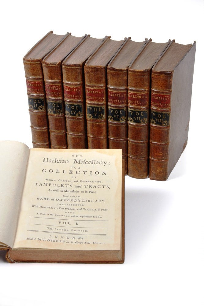 Item #3706035 The Harleian Miscellany: or a collection of scarce, curious, and entertaining pamphlets and tracts…. Samuel JOHNSON.