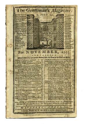 Item #3707085 Article on John Hutchinson's longitude clock in 'The Gentleman's Magazine' for...