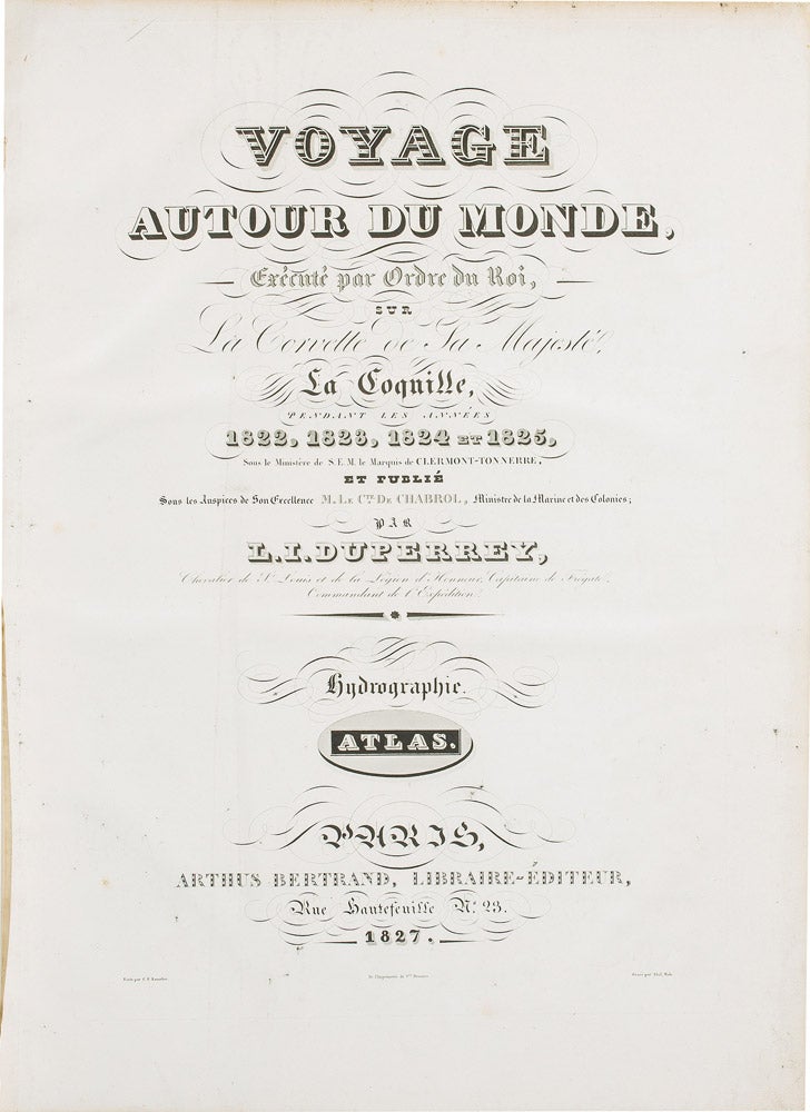 Item #3804550 Voyage autour du monde. Hydrographie Atlas. Louis-Isidore DUPERREY.