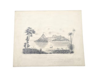 Item #3904137 Original landscape study titled 'Banda - The Spice Islands'. J. H. J. CORDNER