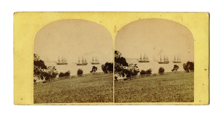 Item #3909313 Flying Squadron on the Derwent River. STEREOSCOPE, Samuel CLIFFORD, attributed.