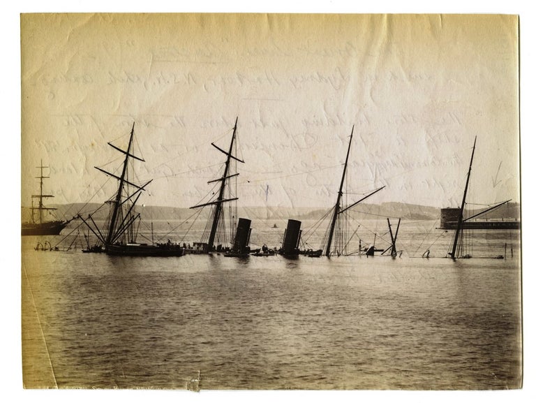Item #4001581 'The Orient Liner "Austral" sunk in Sydney Harbour' [pencil title to verso]. SS AUSTRAL, John PAINE, attributed.