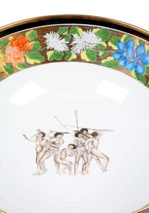 A handmade replica of the precious original "Sydney Punchbowl", the antique Chinese porcelain bowl in the State Library of New South Wales.