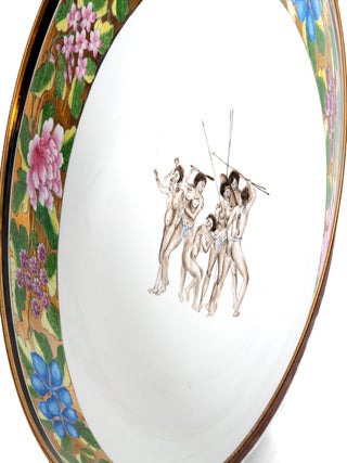 A handmade replica of the precious original "Sydney Punchbowl", the antique Chinese porcelain bowl in the State Library of New South Wales.