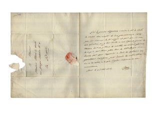 Item #4206955 Autograph letter signed, to Vicomte Charles Morel de Vinde regarding the...