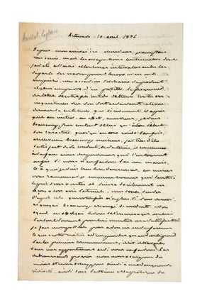 Item #4208069 Autograph letter signed, to an unknown correspondent. Cyrille Pierre Theodore LAPLACE