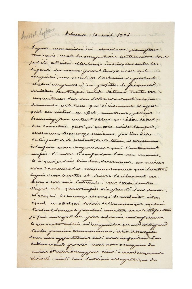 Item #4208069 Autograph letter signed, to an unknown correspondent. Cyrille Pierre Theodore LAPLACE.