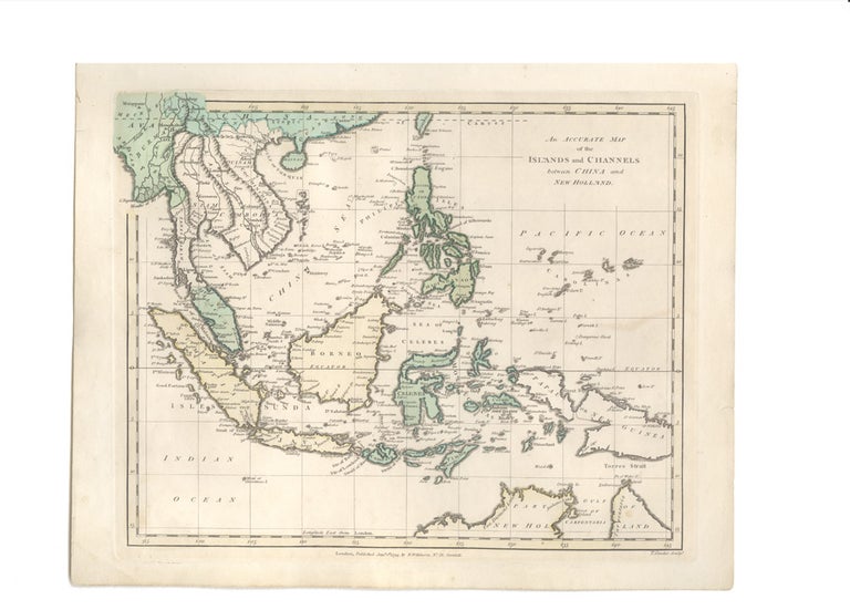 Item #4210127 An Accurate Map of the Islands and Channels between China and New Holland. Robert WILKINSON.