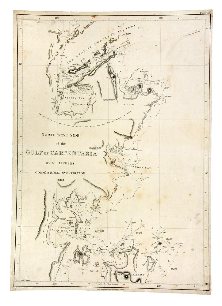Item #4210139 North West Side of the Gulf of Carpentaria by M. Flinders Commr. of H.M. Investigator 1803. Matthew FLINDERS.