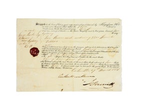 Item #4211187 Manuscript letter and bill of loading from Fergusson & Co, Calcutta to George...