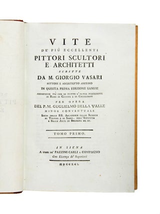 Vite de' più Eccellenti Pittori Scultori e Architetti…