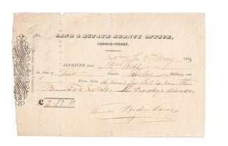 Item #4504213 Receipt of deposit for Lot 4 in the Burwood Estate, Thos. Rowleys division…....