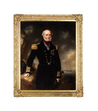 Item #4504648 Portrait of Admiral Sir George Seymour as commander-in-chief at Portsmouth, with...