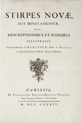 Stirpes Novæ, aut minus cognitæ, quas descriptionibus et iconibus illustravit.