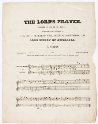 Item #4505076 The Lord's Prayer. Composed for one or four voices, and respectfully inscribed to...