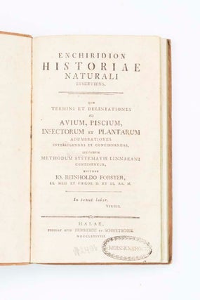 Item #4505246 Enchiridion Historiae Naturalis inserviens, quo termini et delineationes ad Avium,...