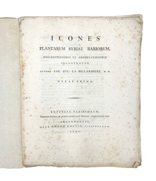 Item #5000280 Icones Plantarum Syriae rariorum, descriptionibus et observationibus illustratae....