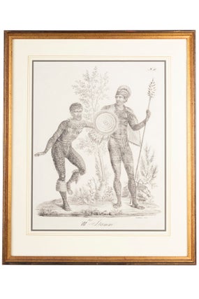 Item #5000582 [Lithograph of Tattooed Marquesans]…. Heinrich Rudolf. BRODTMANN SCHINZ,...