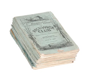 The Posthumous Papers of the Pickwick Club, containing a faithful record of the Perambulations, Perils, Travels, Adventures and Sporting Transactions of the Corresponding Members. Edited by "Boz".