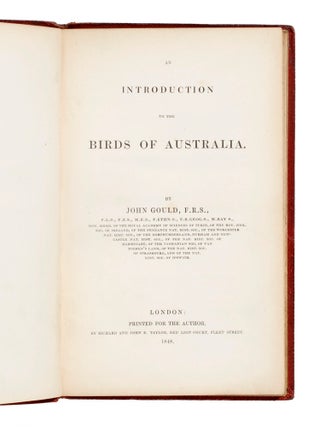 Item #5000720 An Introduction to the Birds of Australia. John GOULD