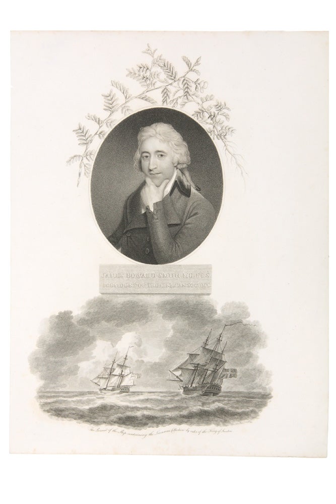 Item #5000730 James Edward Smith M.D., F.R.S., President of the Linnean Society; The Pursuit of the Ship containing the Linnean Collection by order of the King of Sweden. SMITH, William RIDLEY, after John RUSSELL.