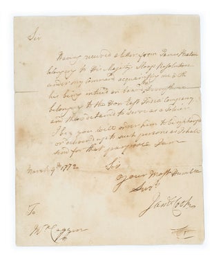 Item #5000783 Autograph letter signed, to Charles Thomas Coggan, asking for the release of a...