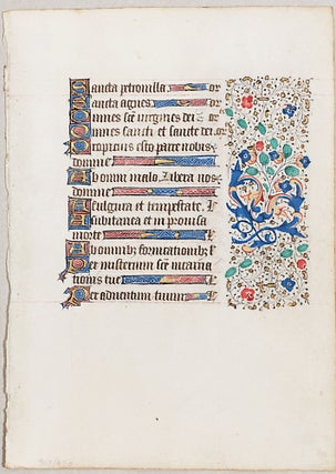 Item #5000835 Illuminated leaf from a Book of Hours. ROUEN, FRENCH ARTIST
