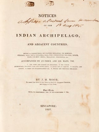 Item #5000856 Notices of the Indian Archipelago, and adjacent countries, being a collection of...