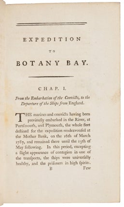 Item #5000882 A Narrative of the Expedition to Botany Bay; with an Account of New South Wales,...