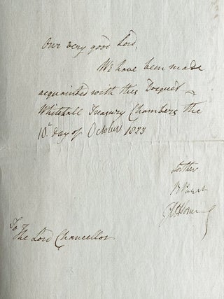 Official Charter of Justice of New South Wales, addressed to the Right Honble the Lord Chancellor, detailing the appointment of Francis Forbes as the first Chief Justice of New South Wales.