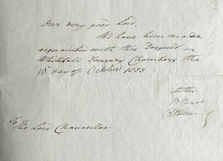 Official Charter of Justice of New South Wales, addressed to the Right Honble the Lord Chancellor, detailing the appointment of Francis Forbes as the first Chief Justice of New South Wales.