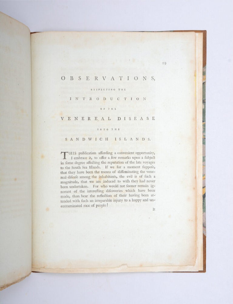 Item #5000990 A Narrative of the Death of Captain James Cook. To which are added some Particulars, concerning his Life and Character. And Observations respecting the Introduction of the Venereal Disease into the Sandwich Islands. COOK: DEATH, David SAMWELL.