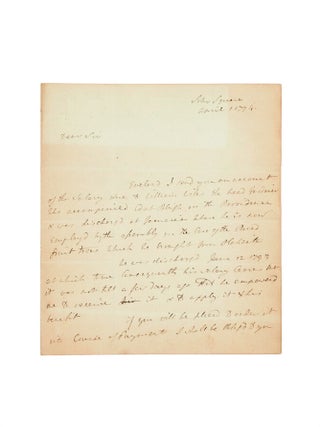 Item #5001005 Autograph letter signed, to Sir Evan Nepean. BLIGH, Sir Joseph BANKS